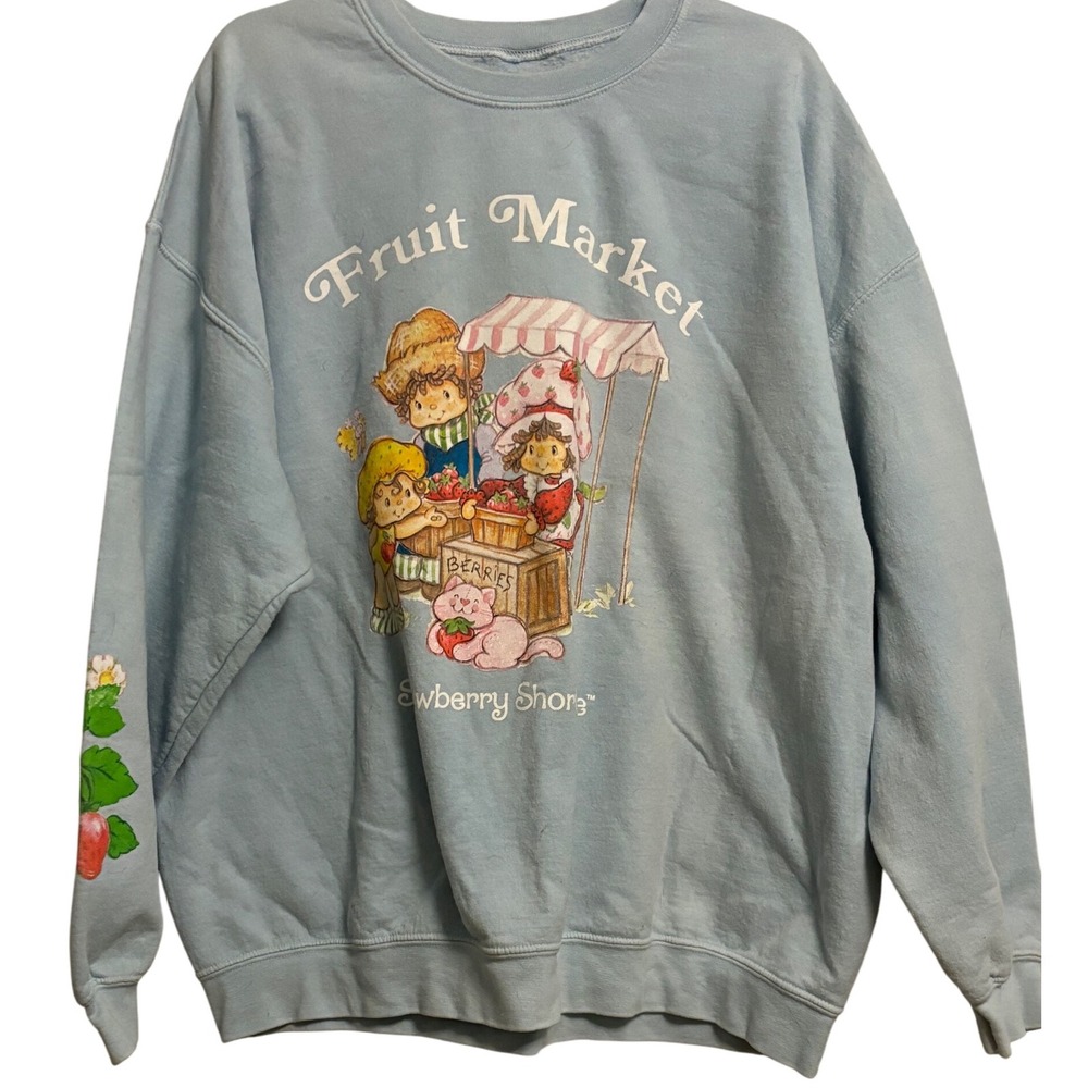 Vintage Strawberry Shortcake Fruit Market Sweatshirt 80s‎ Cartoon Character